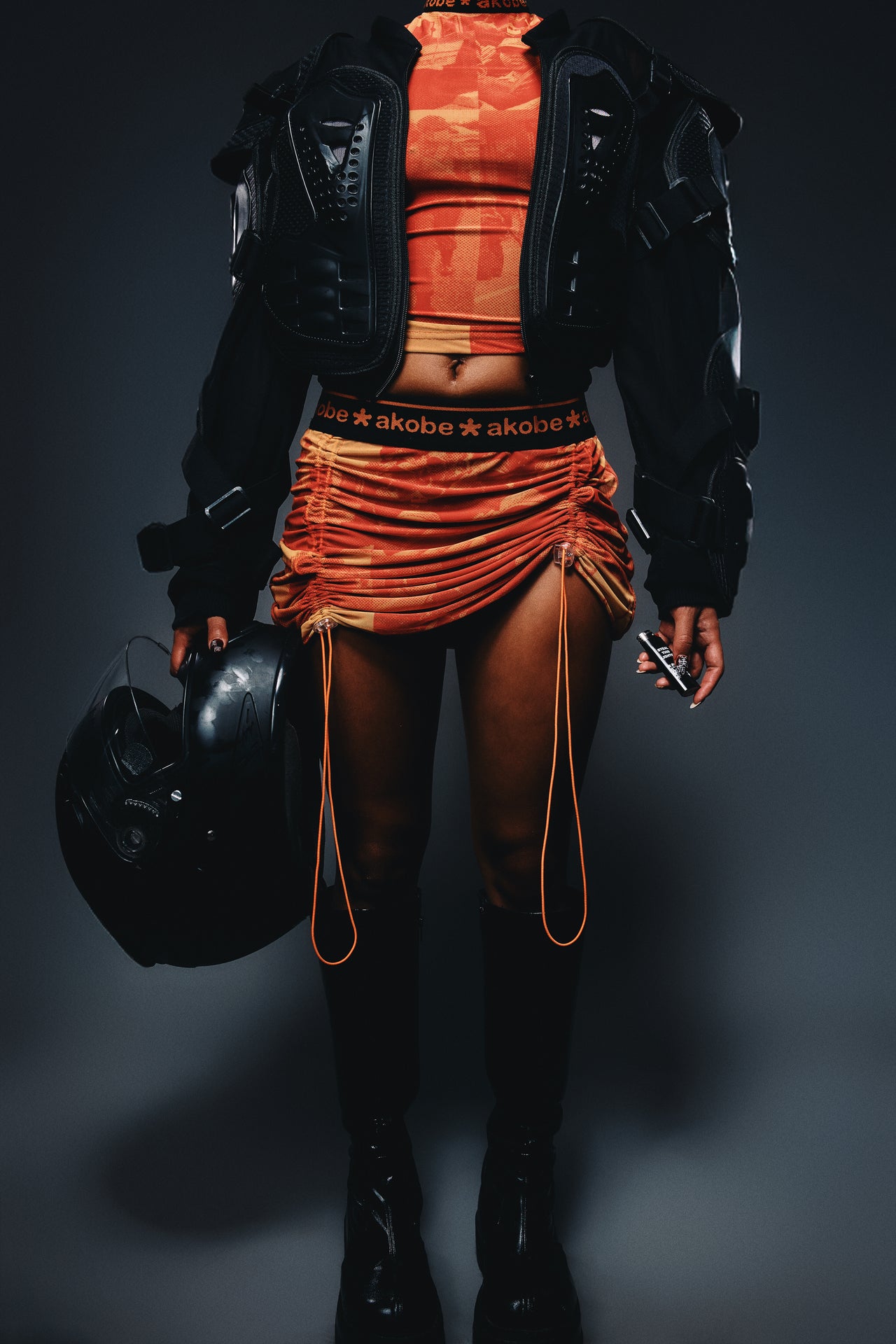 Anti Mesh Drawstring Skirt